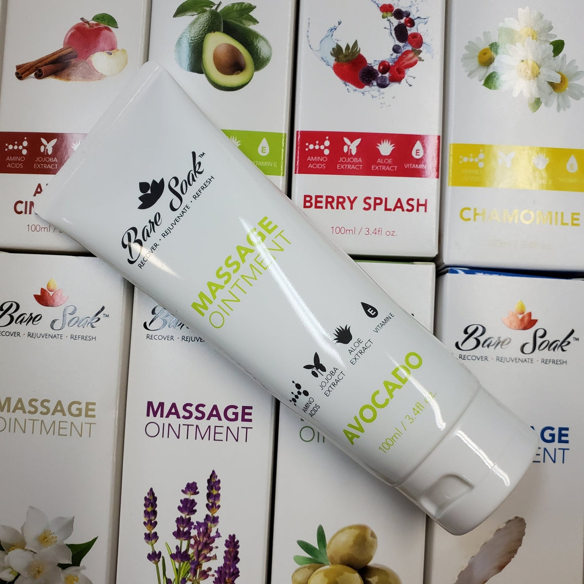 Massage Ointment Lotion 3.4 fl oz - 12 Scents