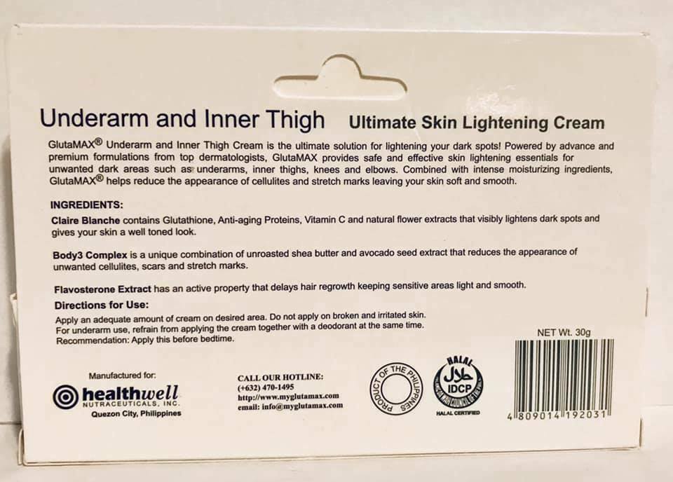 Skin Lightening Cream for Underarms & Inner Thighs 30g - GlutaMAX