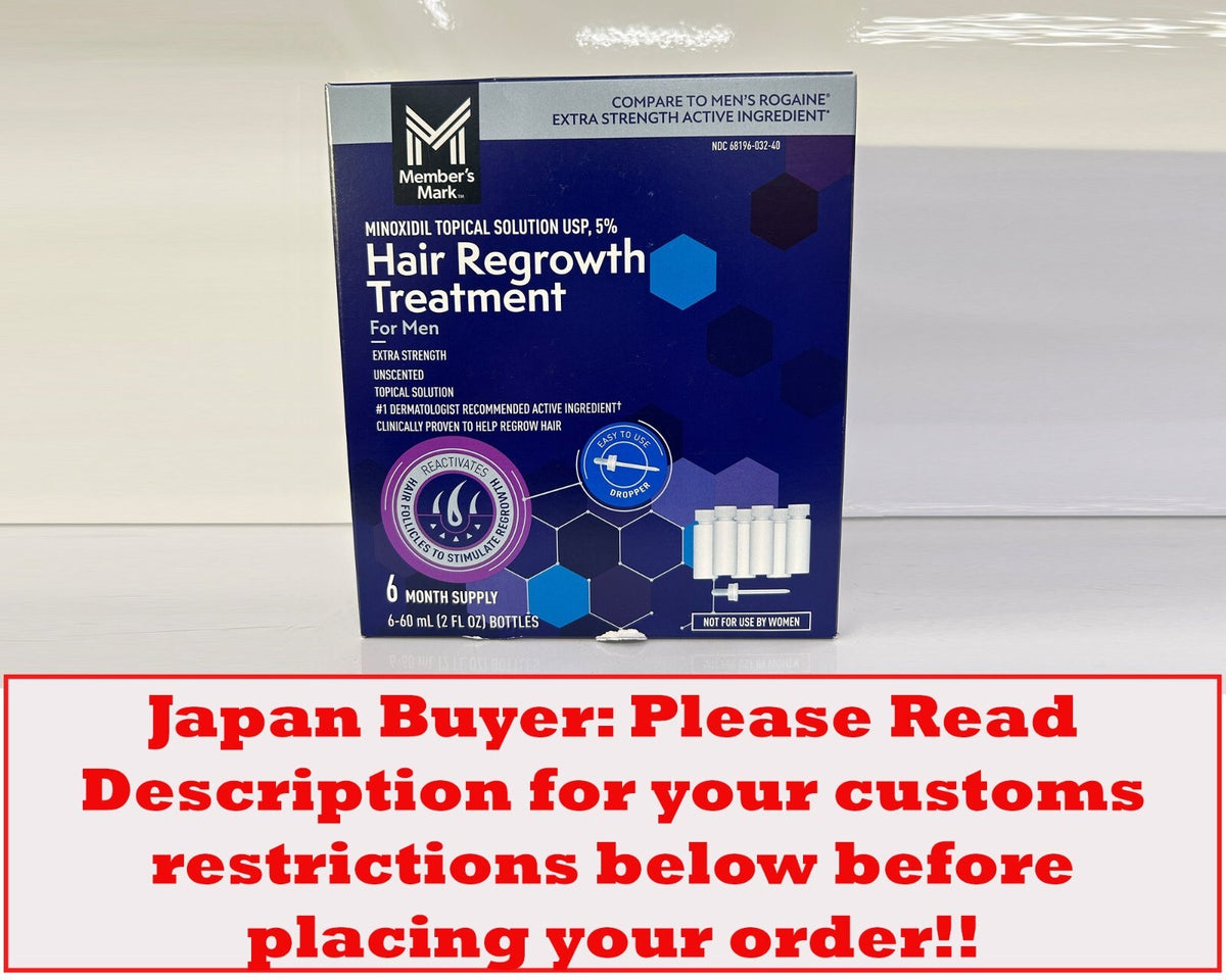 Minoxidil 5% Hair Regrowth Treatment for Men - 6 Pack