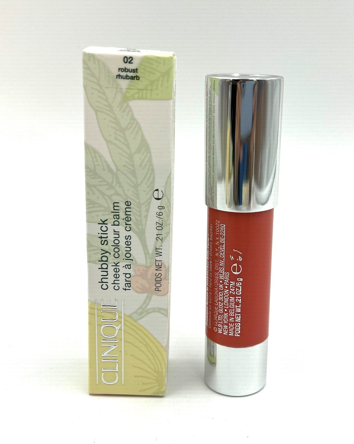 Clinique Cheek Color Balm 02 Robust Rhubarb Full Size - Natural Lip & Cheek Makeup