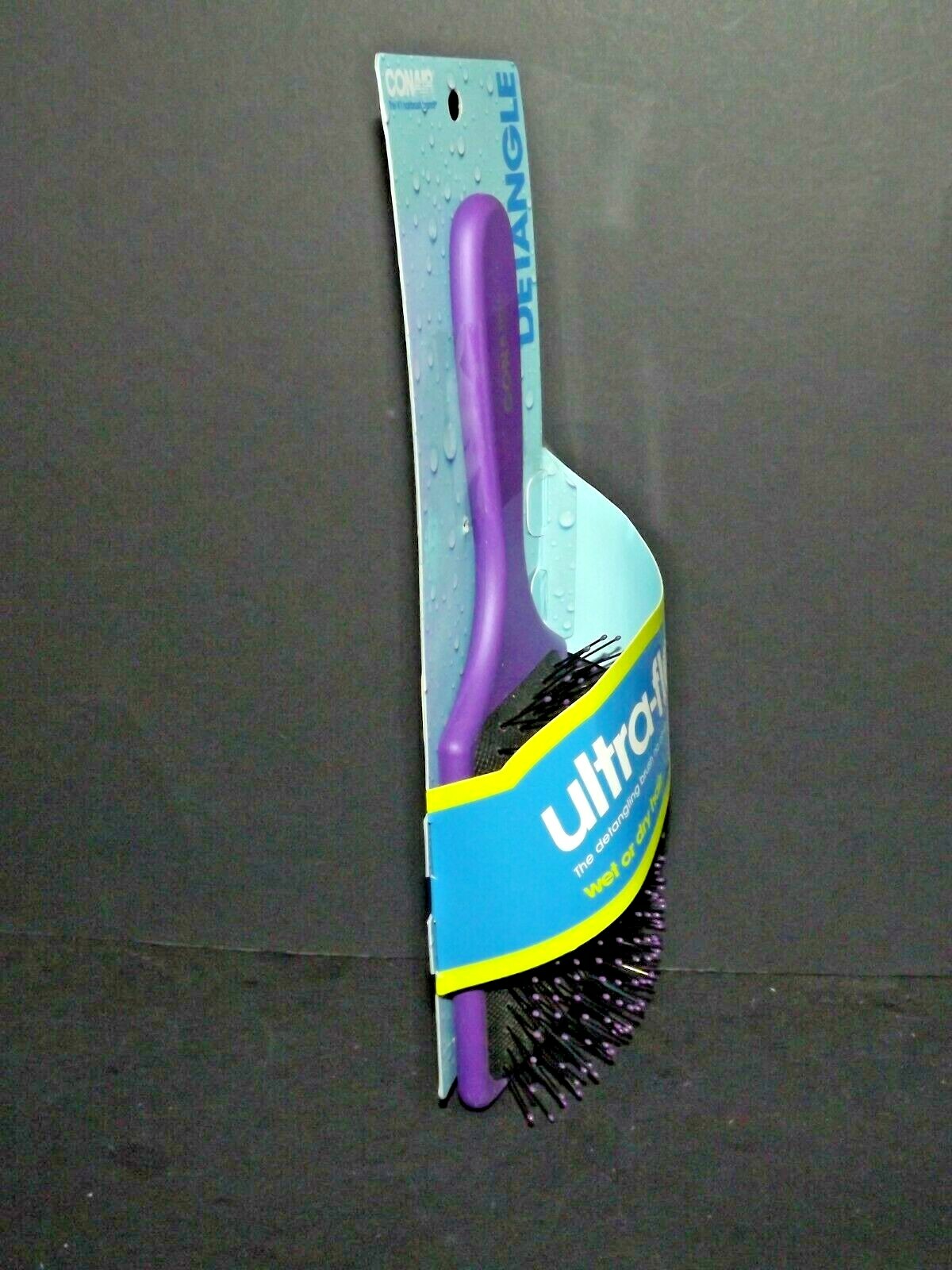 Conair Detangle Ultra-Flex Wet or Dry Hair Brush - Purple, Soft Flexible Bristles