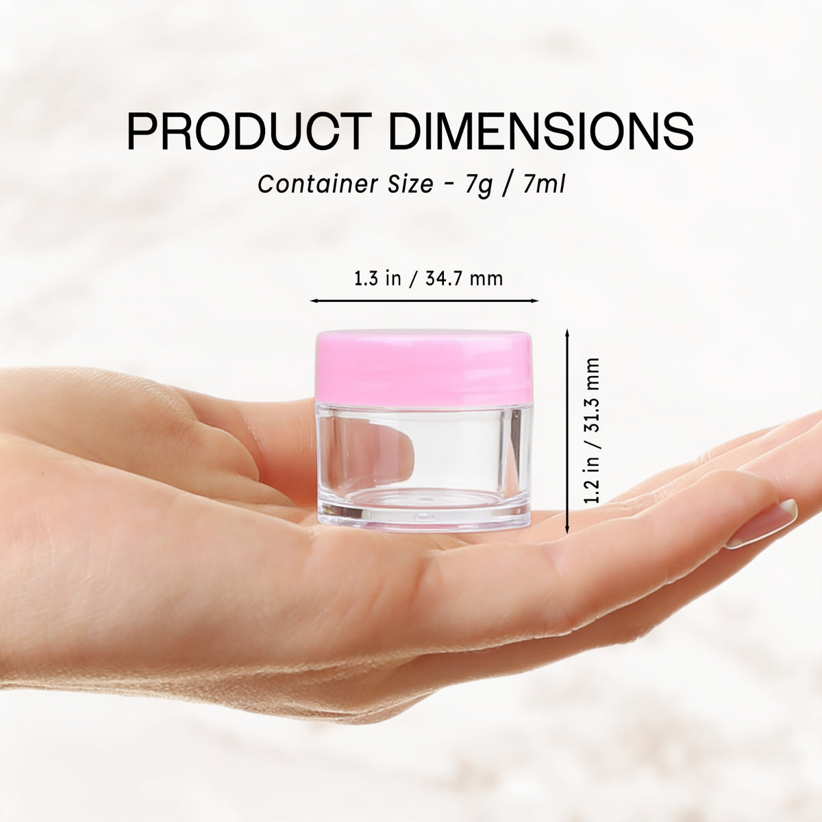 Double-Wall Leak-Proof Acrylic Sample Jars - 7g/7ml, Reusable Storage Containers