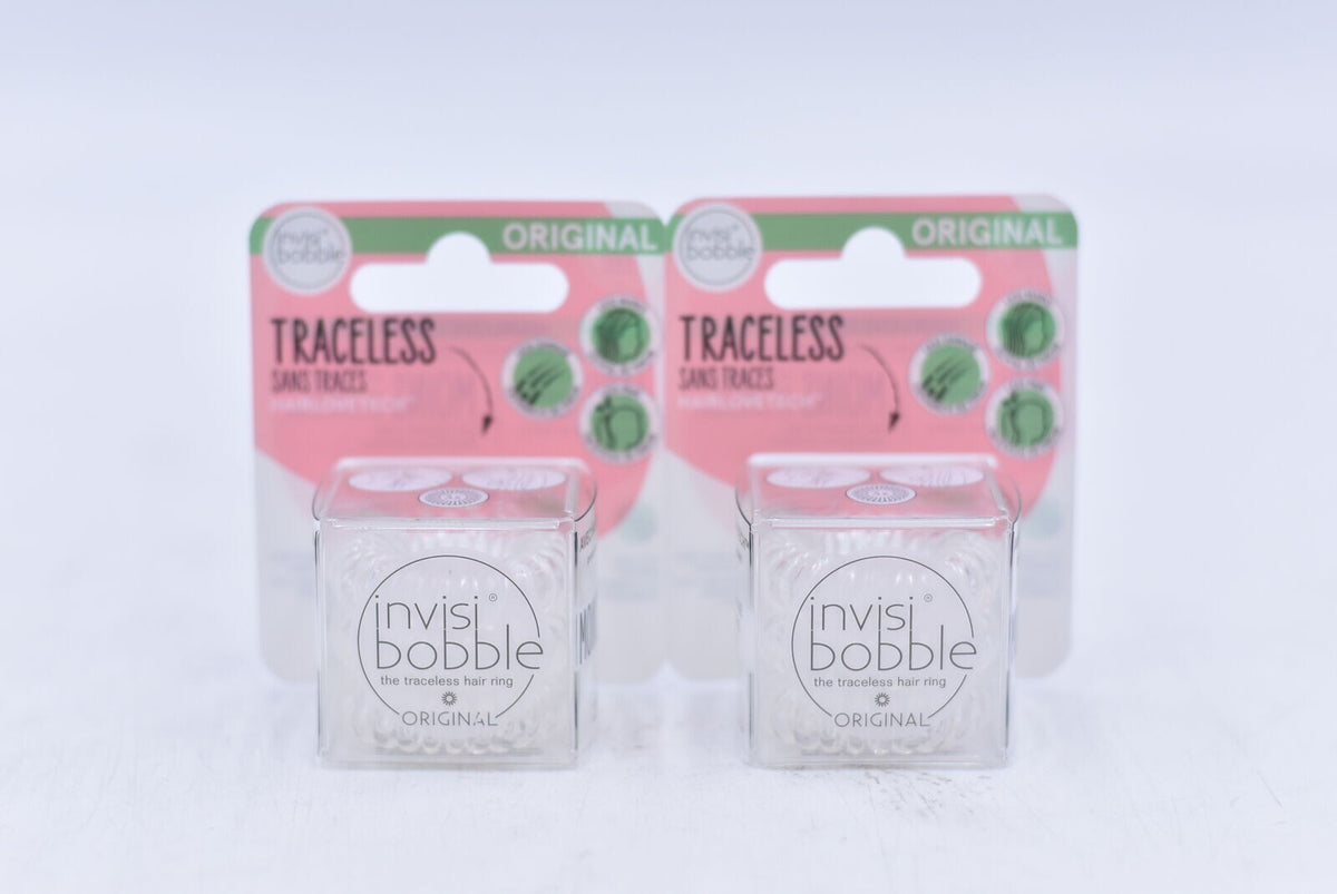 LOT OF 2 Invisibobble Original Traceless Hair RIngs, 3ct ( 6 TOTAL )