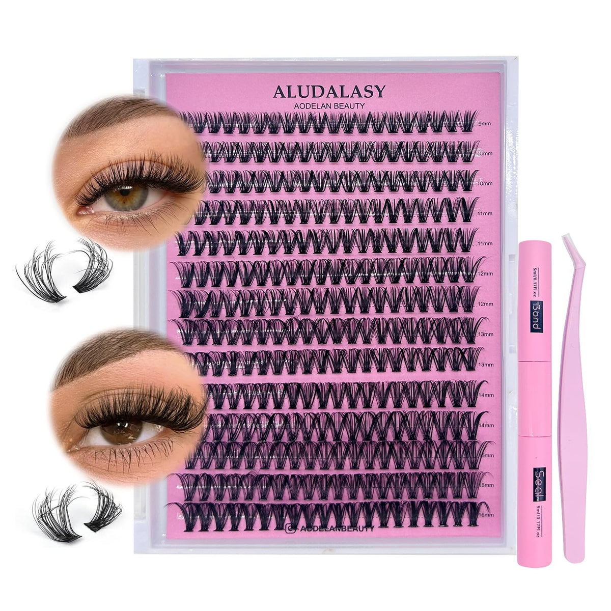 Fluffy Lash Clusters Kit 280PCS Wispy Natural Look DIY Eyelash Extensions