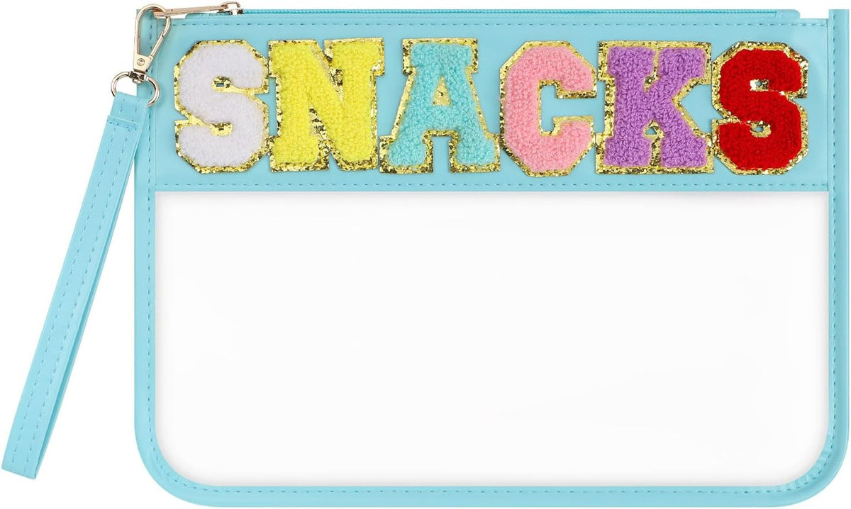 Clear Travel Snack Bag with Zipper Nylon Pouch for Snacks and On-the-Go Use