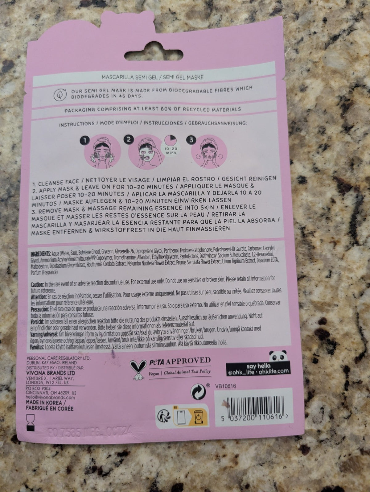 Heartleaf Semi Gel Hydrating Face Mask, 2 Pack