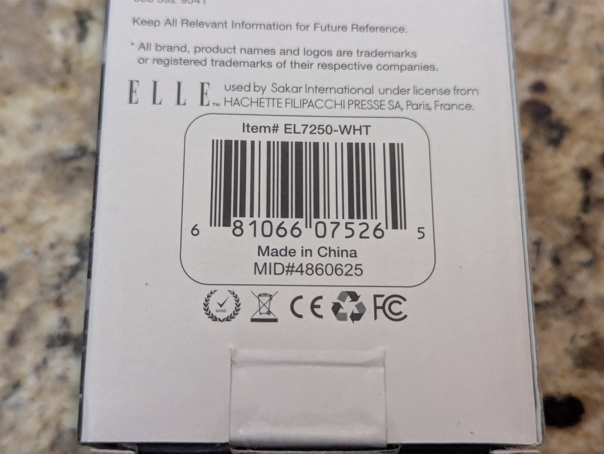 Elle Heated Volumizing Hair Brush with Dual Temperature Settings - White