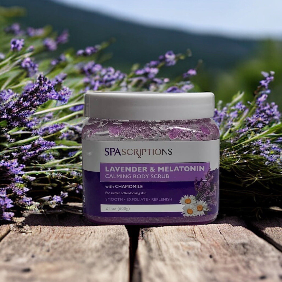 Calming Body Lavender & Melatonin Scrub Exfoliate W/Chamomile By