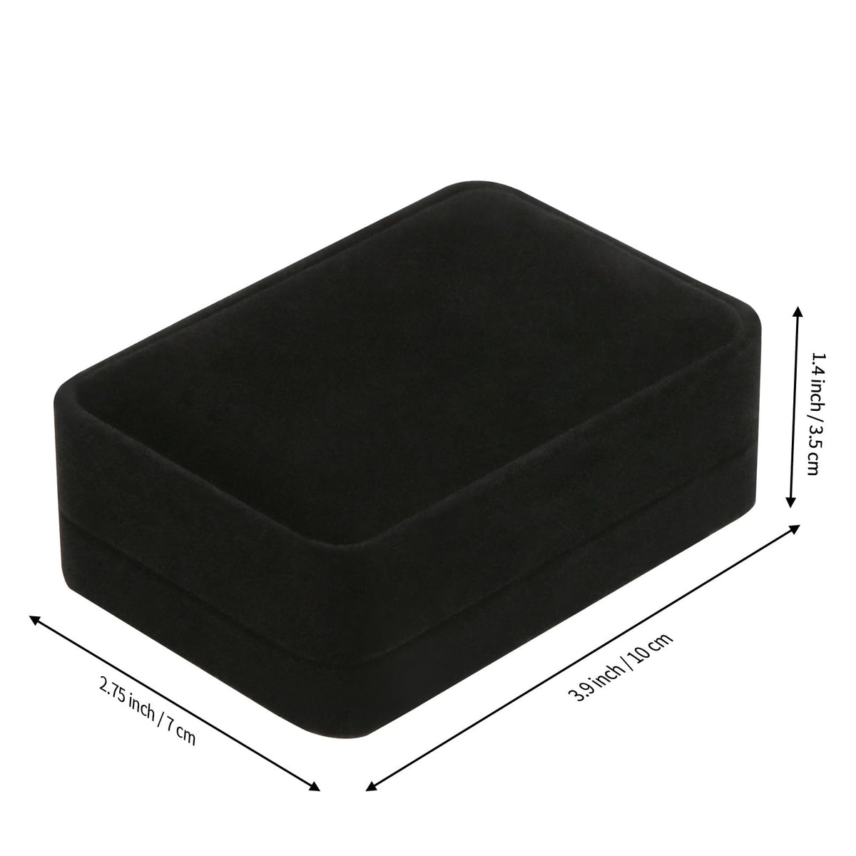6 Pack Velvet Jewelry Pendant Boxes for Necklaces & Rings - 3.9x2.75x1.4 Inches