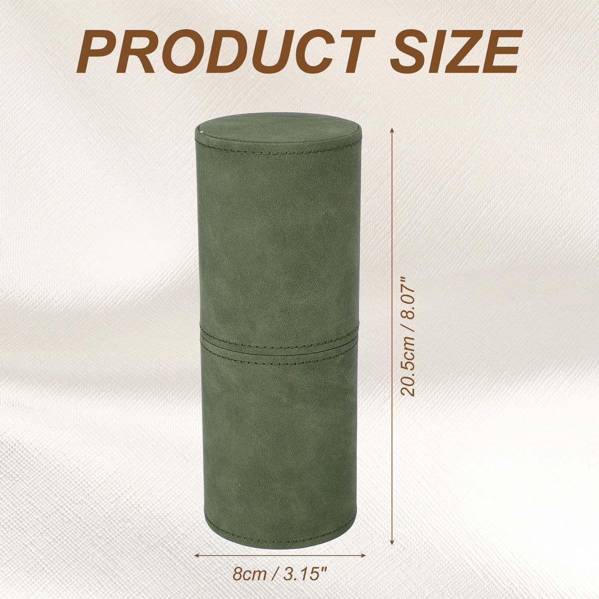 Green Portable Makeup Brush Holder Waterproof Travel Organizer