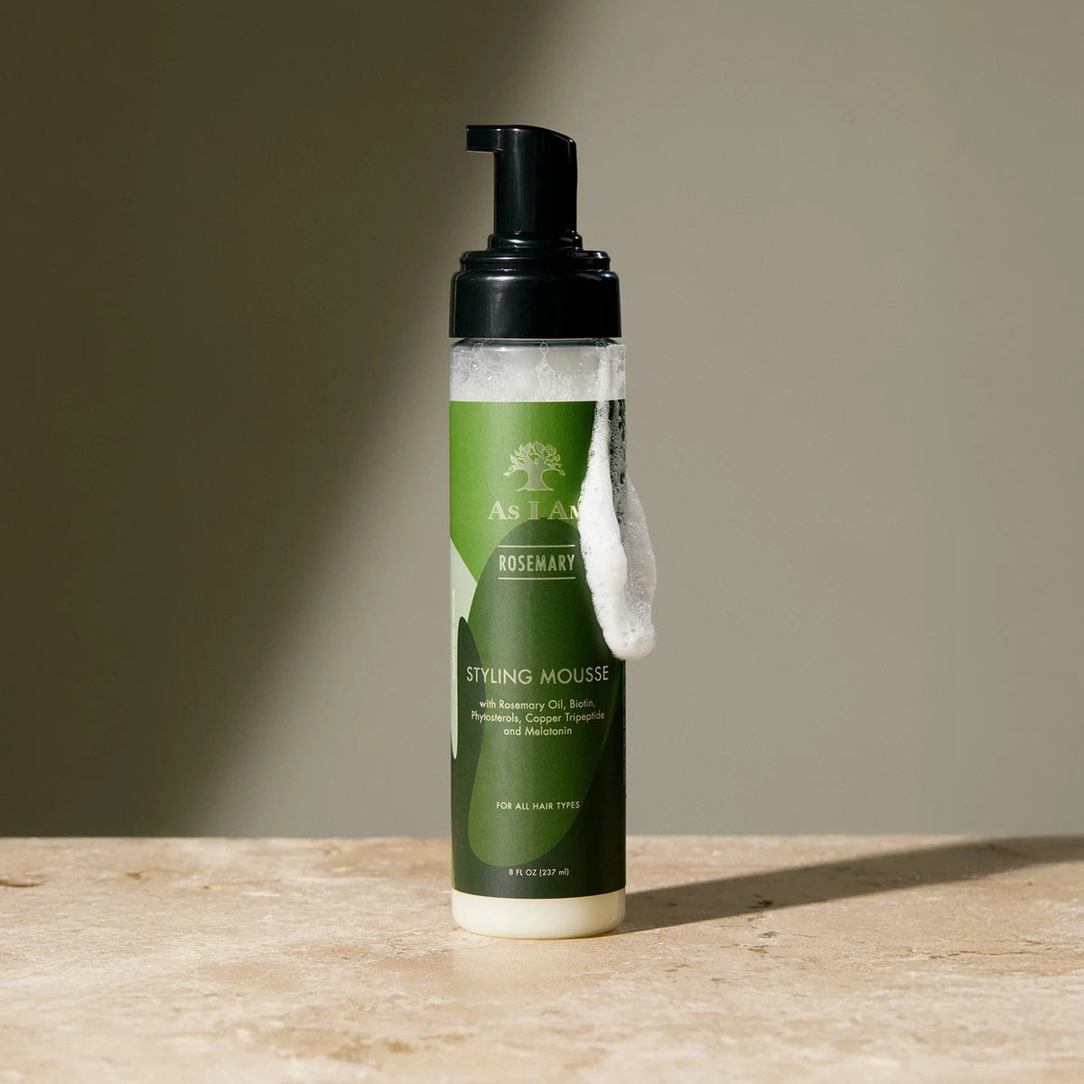 Hair Styling Mousse with Biotin & Rosemary for Soft, Shiny Hair - 8oz