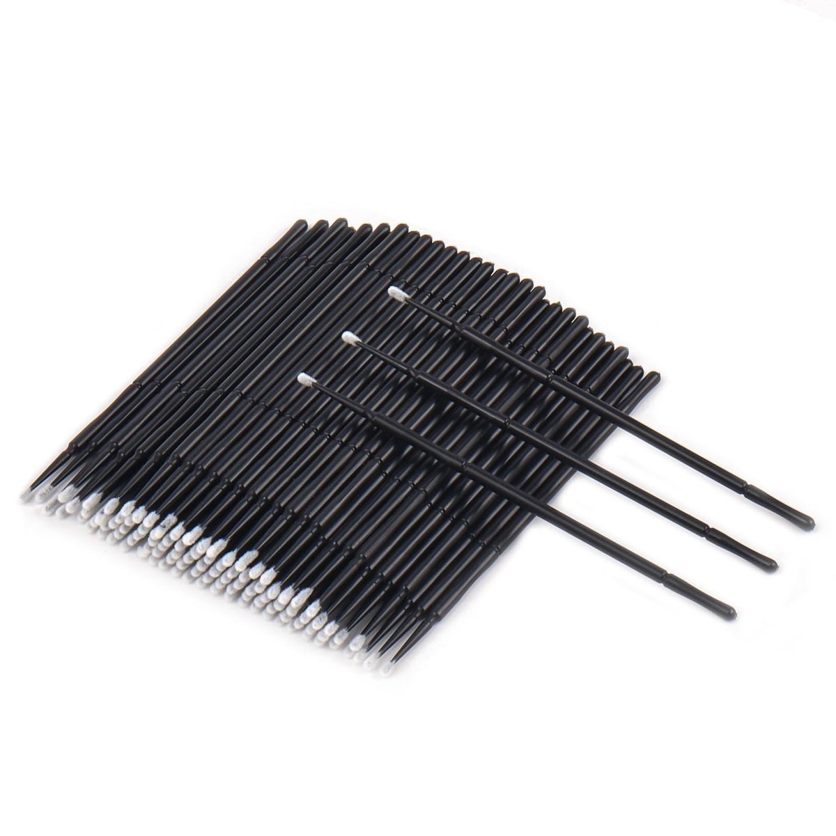 Disposable Micro Applicator Brushes for Makeup & Eyelash Grafting - 100 Black
