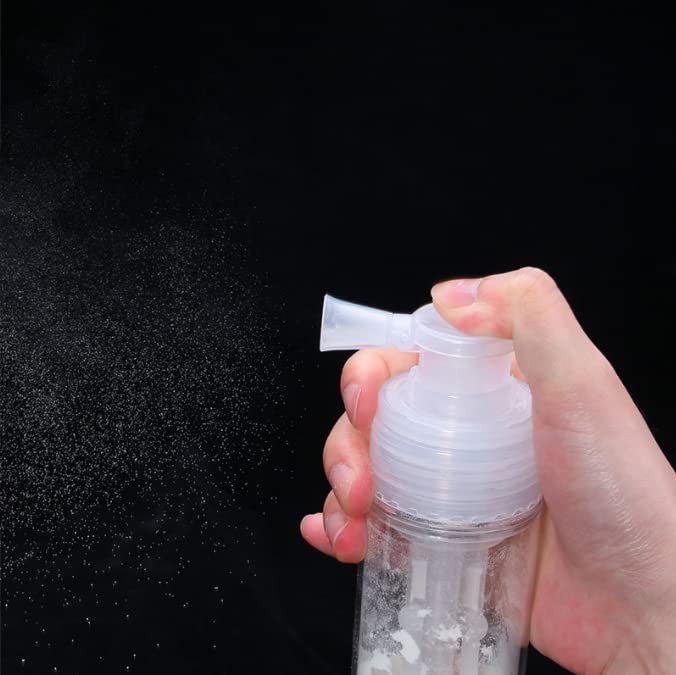 Refillable Powder Spray Bottle 110ml Portable Locking Nozzle Cosmetic Container