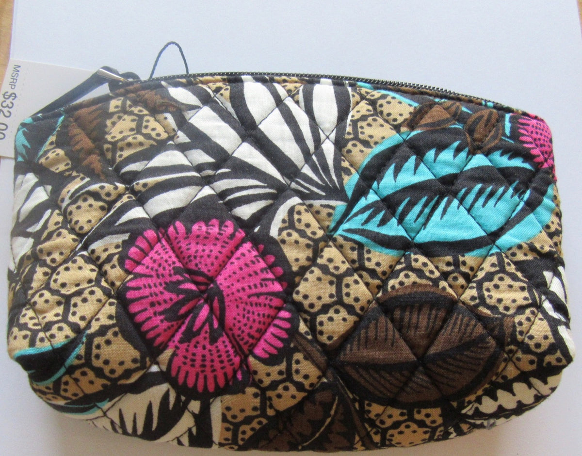 Vera Bradley Canyon Road Quilted Floral Cosmetic Case with Mirror - Travel Size