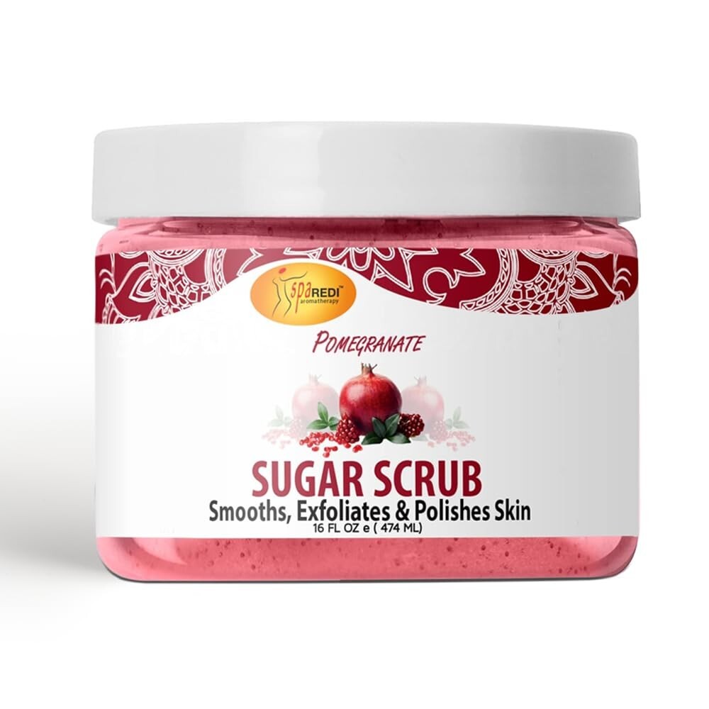Sugar Body Scrub Exfoliant with Pomegranate – 16 oz