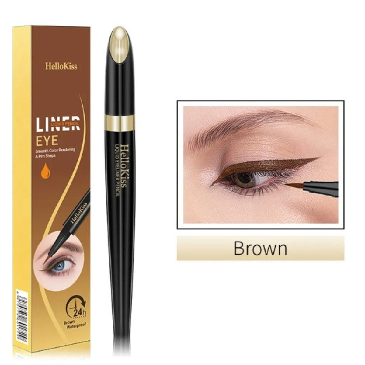 Waterproof Liquid Eyeliner with 0.1mm Precision Tip – Classic Black & Soft Brown