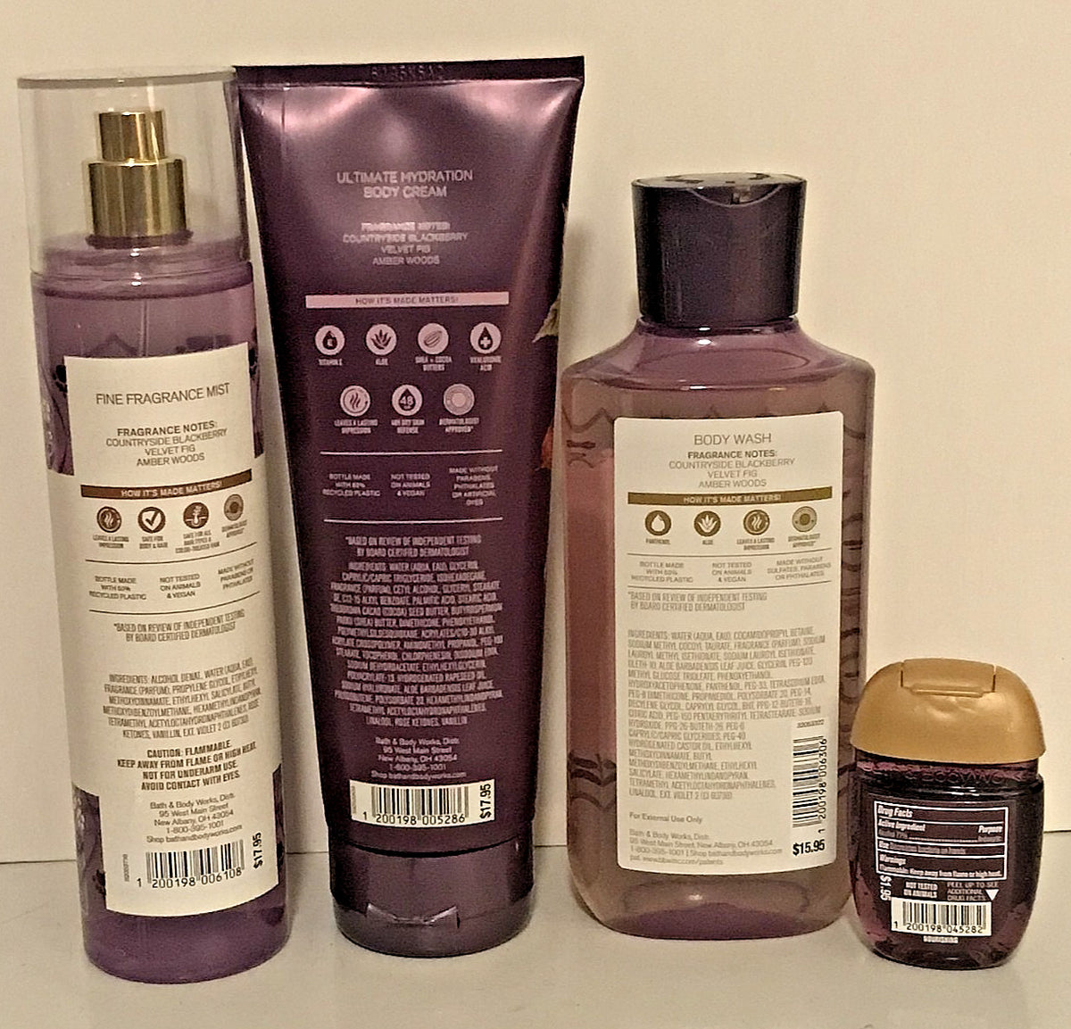 Wild Blackberry Jam Body Cream, Mist & Wash Set