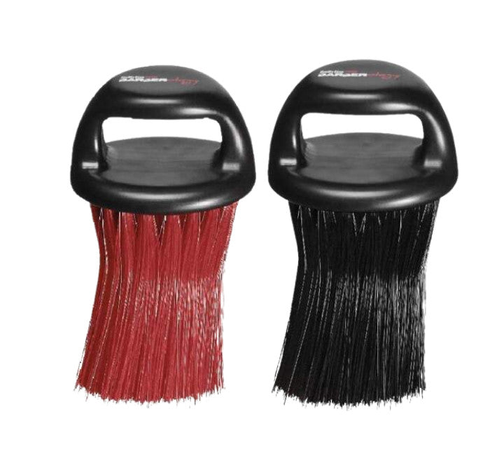 Neck Duster Brush Set - 2 Piece Hair & Hairline Cleaning Tools in Multiple Colors