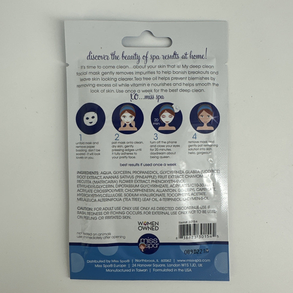 Deep Clean Blemish Facial Sheet Mask - 10 Pack Tea Tree Vitamin C