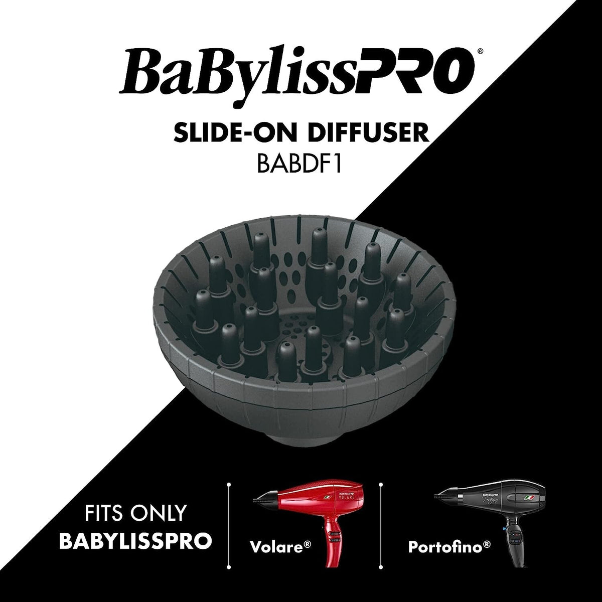 BaBylissPRO Diffuser Italian Series Slide-On BABDF1 -NEW