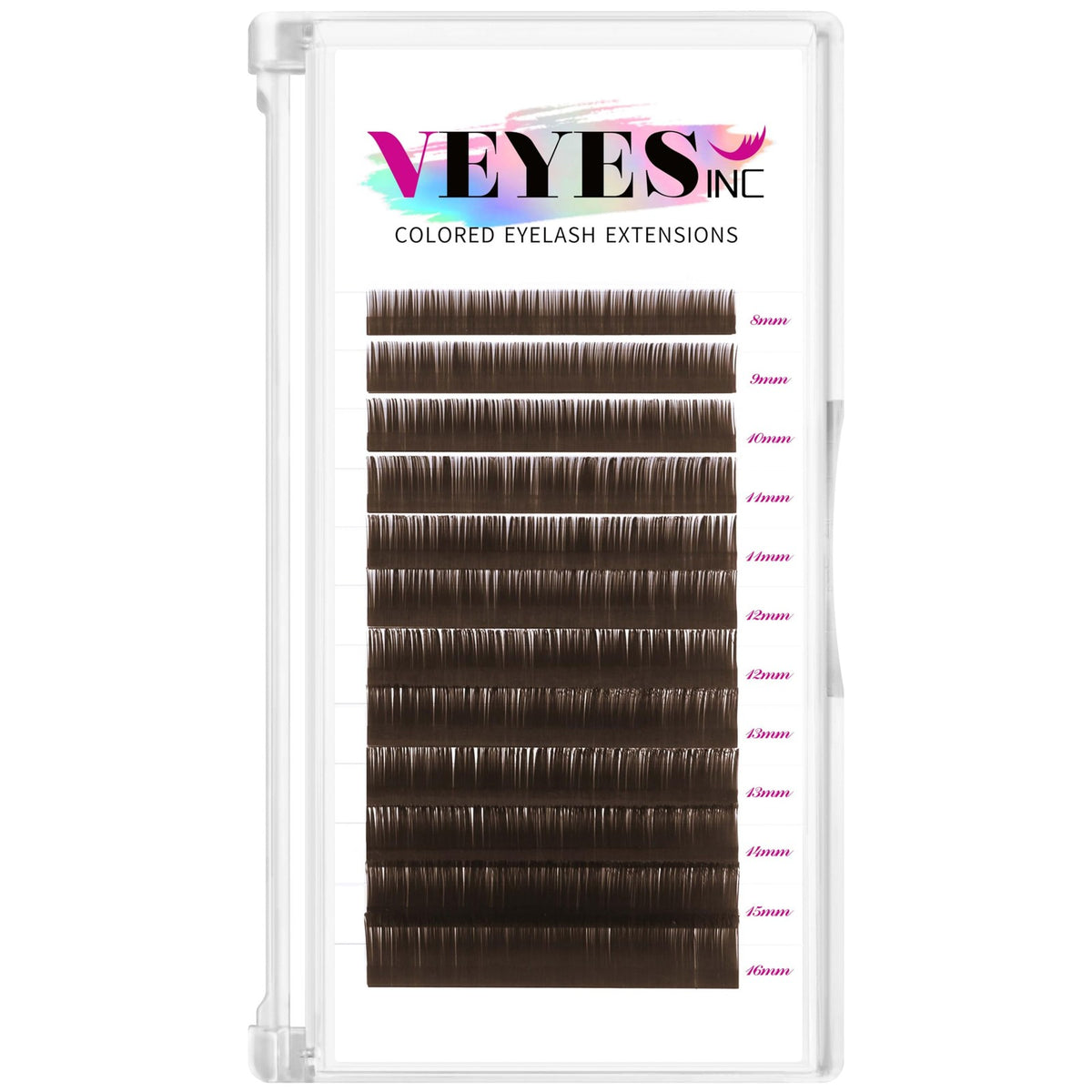 Colored Lash Extensions 8-16mm Dark Brown D Curl 0.05 Thickness for Eyelash Extension