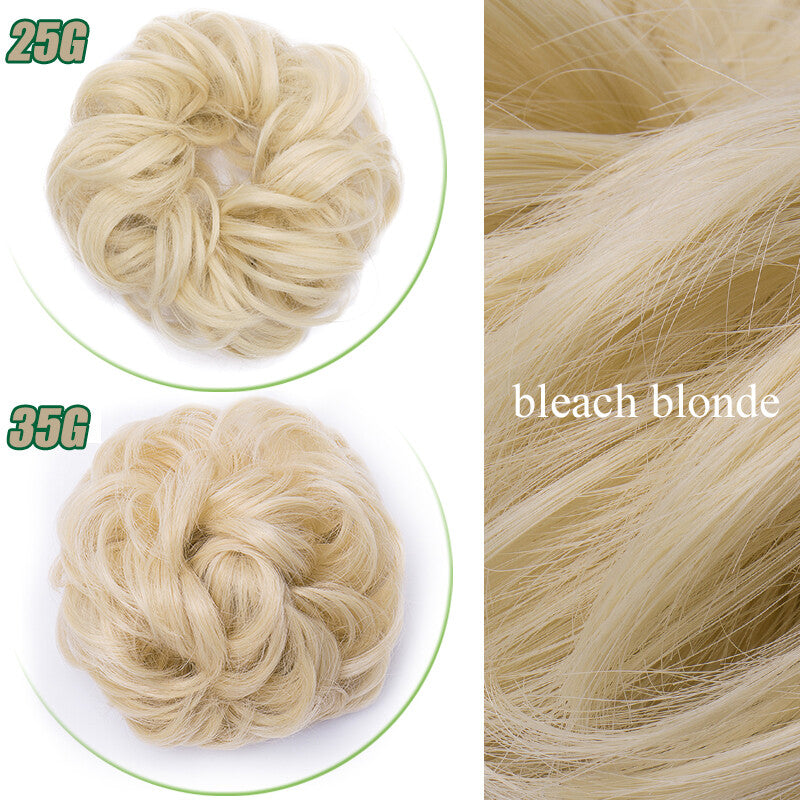 Curly Messy Bun Hair Piece Scrunchie Thick Updo Hair Extensions - Real Human Hair