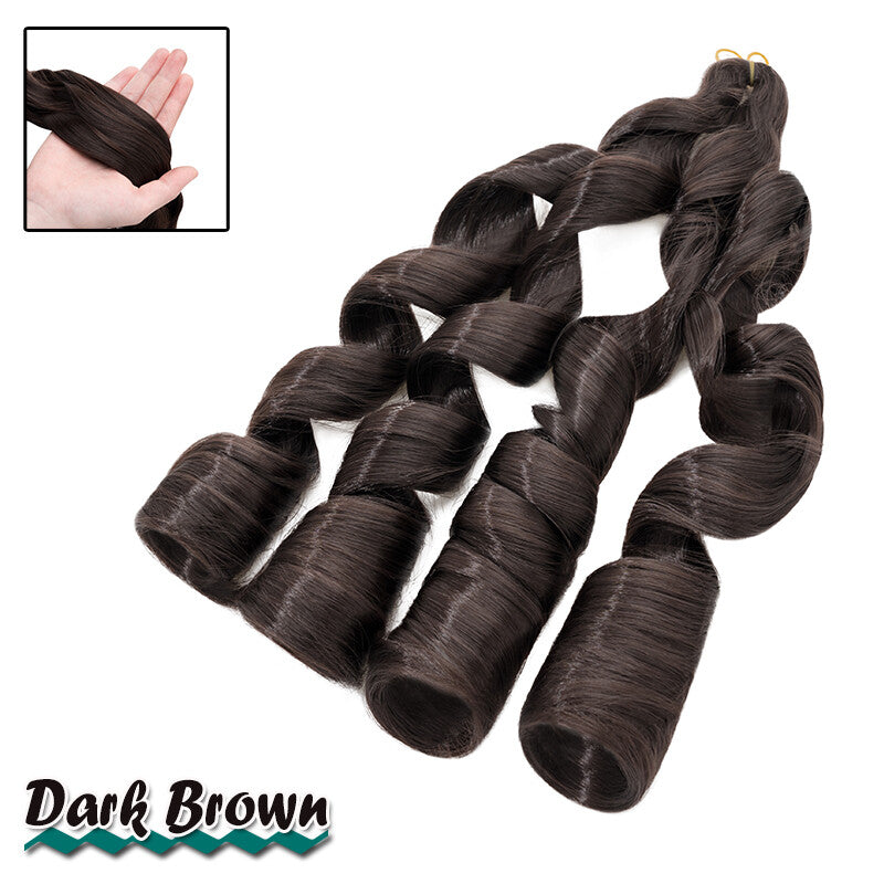 French Curl Braiding Hair Extensions - Pre-Stretched Synthetic 24 Inch