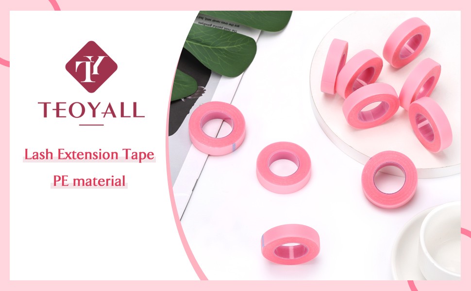 Breathable Pink Lash Tape Rolls - 5 Pack, 9 Meter/10 Yard for Eyelash Extensions