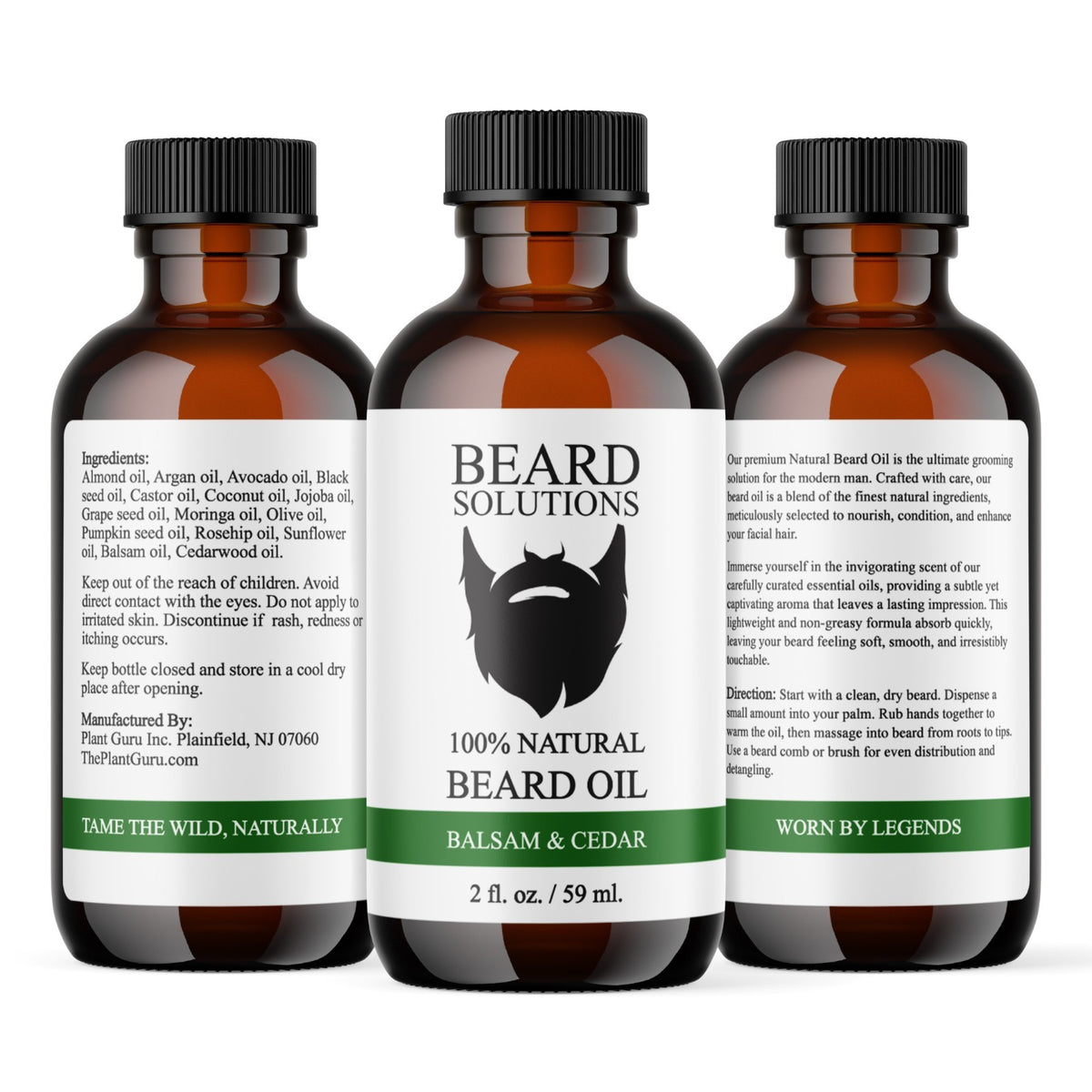 Natural Beard Oil with Essential Oils - Nourishing Hair Growth Serum for Men