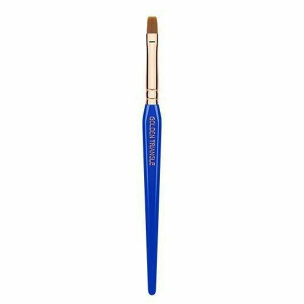 Lip Makeup Brush - Vegan Synthetic, Square Flat Tip, Rose Gold Handle