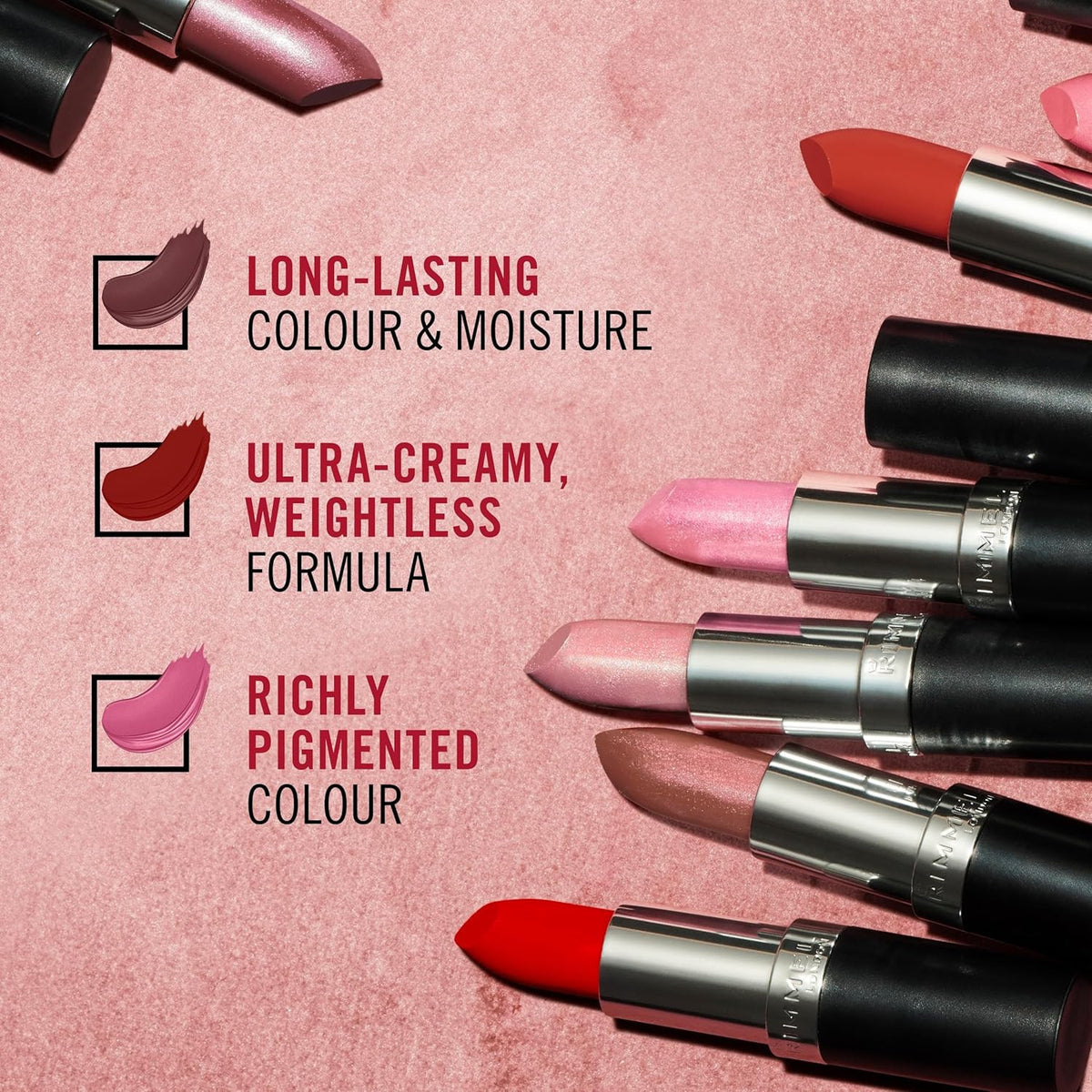 Long Lasting Vegan Lipstick in Dusty Rose - Creamy, Full Coverage