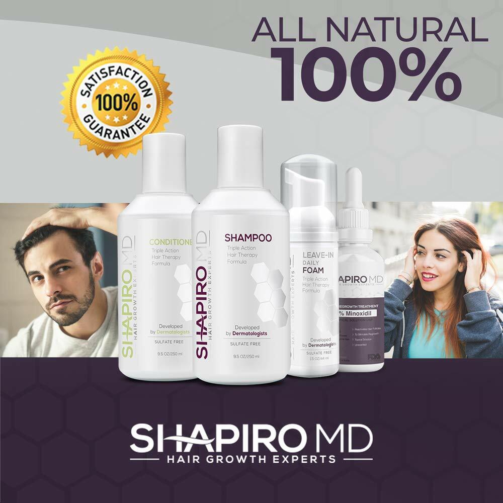 Men's Hair Regrowth Kit with 5% Minoxidil & Shampoo