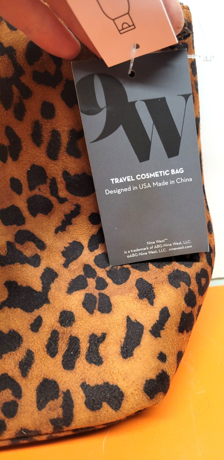 Nine West Travel Cosmetic Bag with Toiletry Bottle - Animal Print