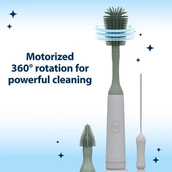 Electric Baby Bottle & Nipple Cleaning Brush Set - Rechargeable USB