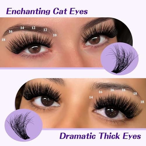 Fluffy Lash Clusters Kit 3D Eyelash Extensions DIY Make Up Set