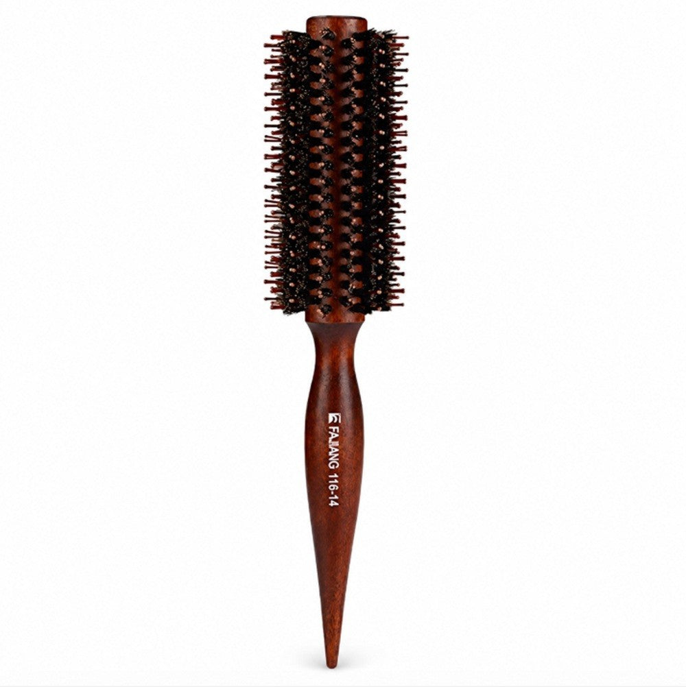 2.2 Inch Round Bristle Hair Brush with Wooden Handle for Blowouts & Styling