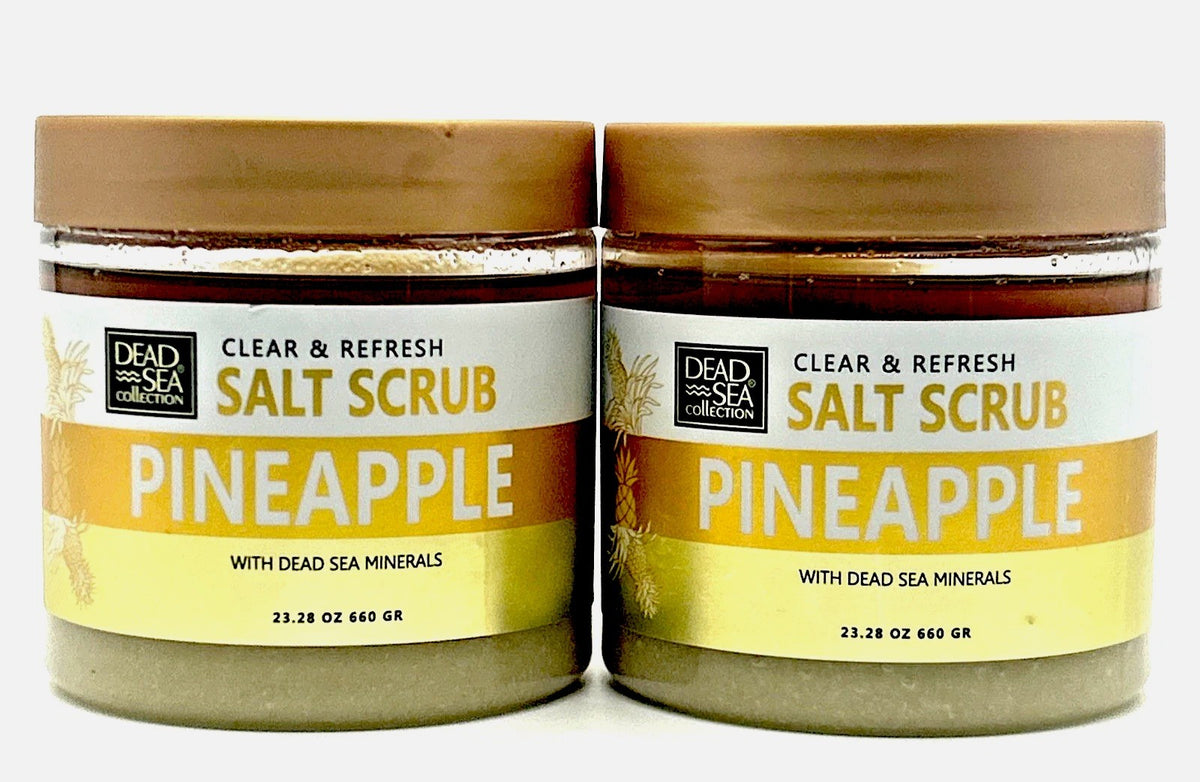 Dead Sea Collection Pineapple Exfoliating Mineral Salt Scrub, 2-Pack