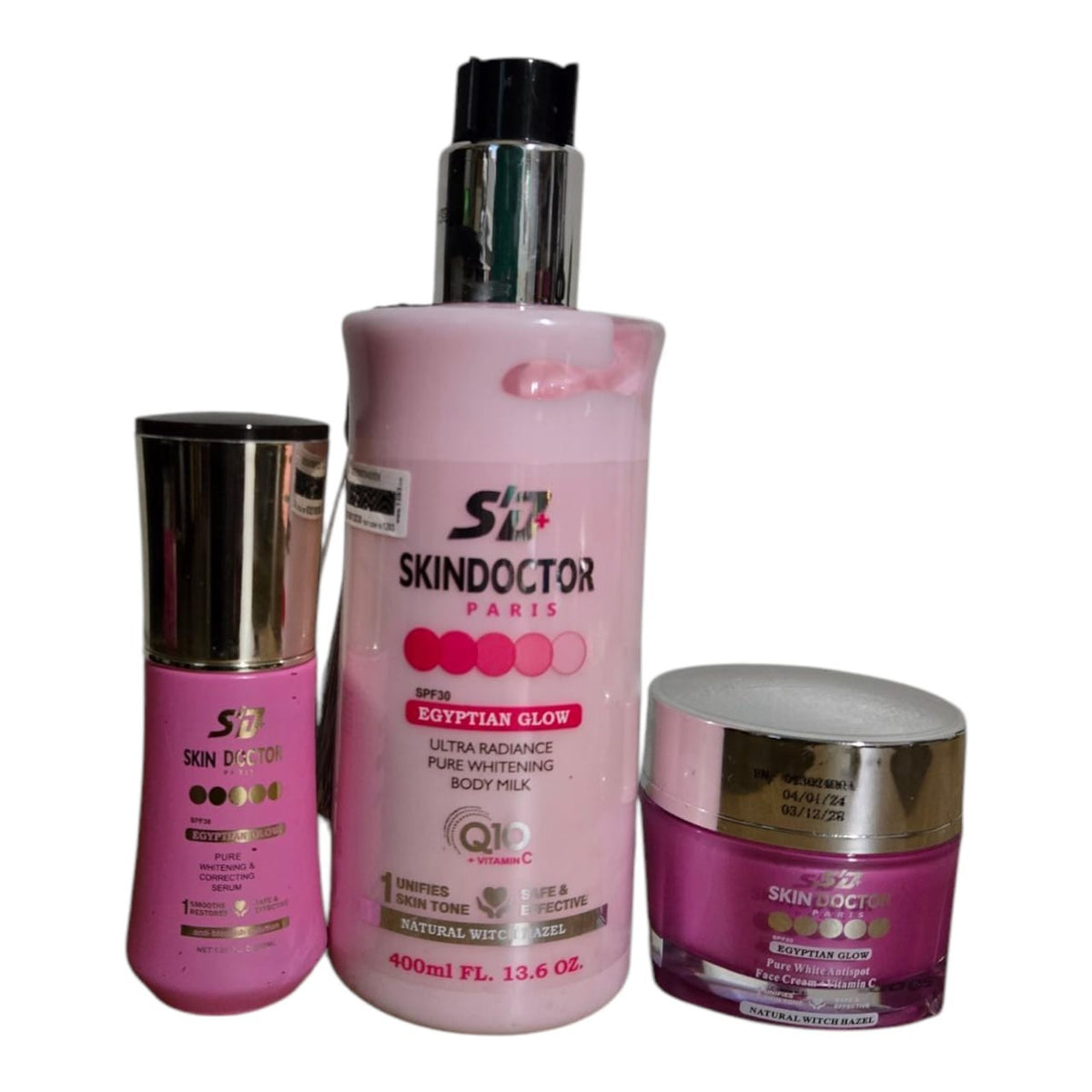 Egyptian Glow Vitamin C Brightening Lotion Serum & Cream Set