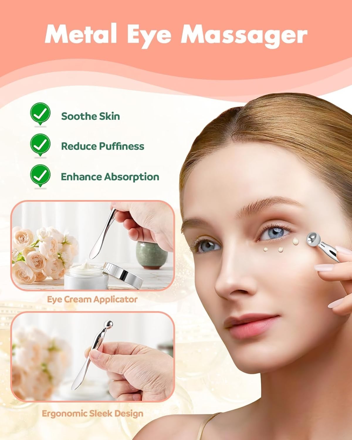 Eco-Friendly Under Eye Wrinkle Patches - 2 Pairs Silicone with Tin Storage Case