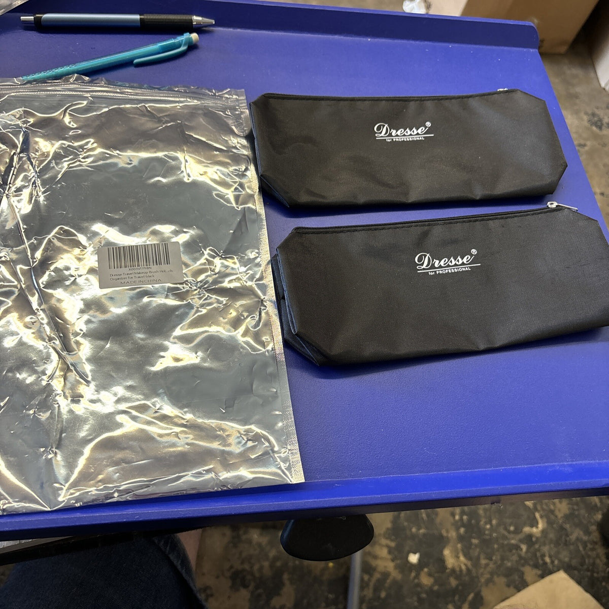 2 Pack Travel Makeup Bags and Brush Organizer Set - Compact & Durable