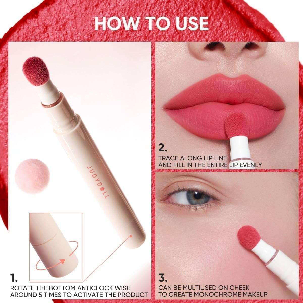 Hydrating Matte Lipstick with Tripeptide & Squalane - Long-Lasting Lip Cream