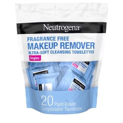 Fragrance-Free Makeup Remover Wipes - 20 Count, 3 Pack