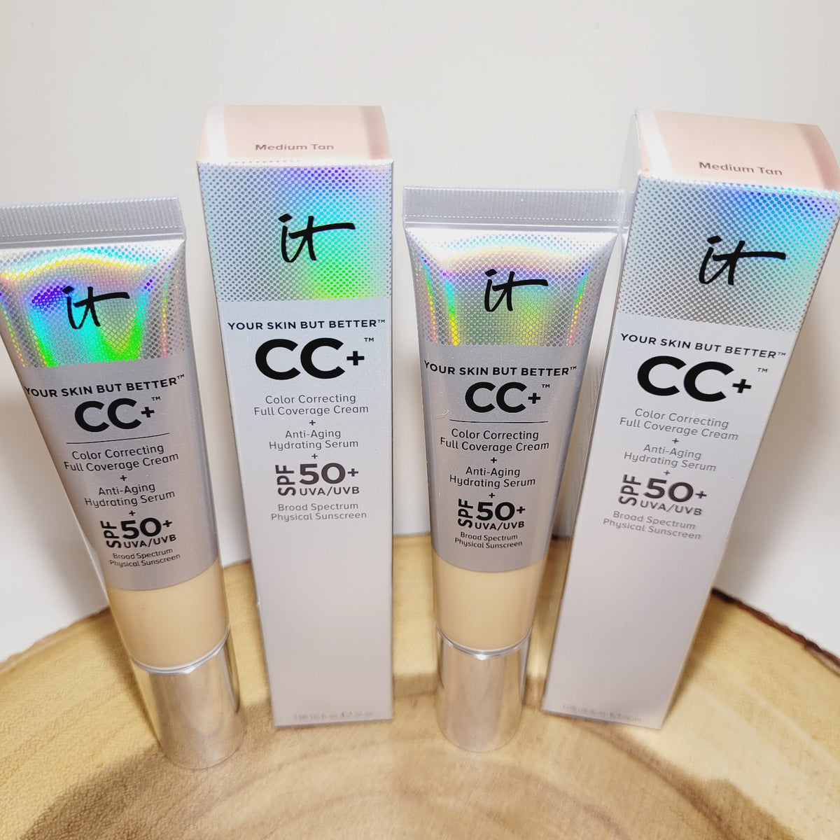 Full Coverage Anti-Aging Foundation SPF 50+ Medium Tan - Cream Makeup