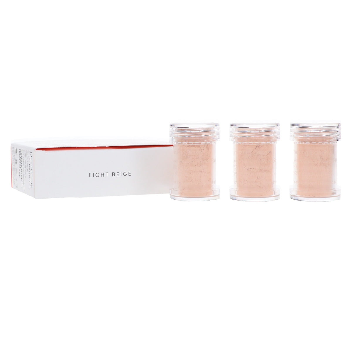 Mineral Foundation Refill Pack for Loose Powder Makeup - Light Beige, 3 Pack