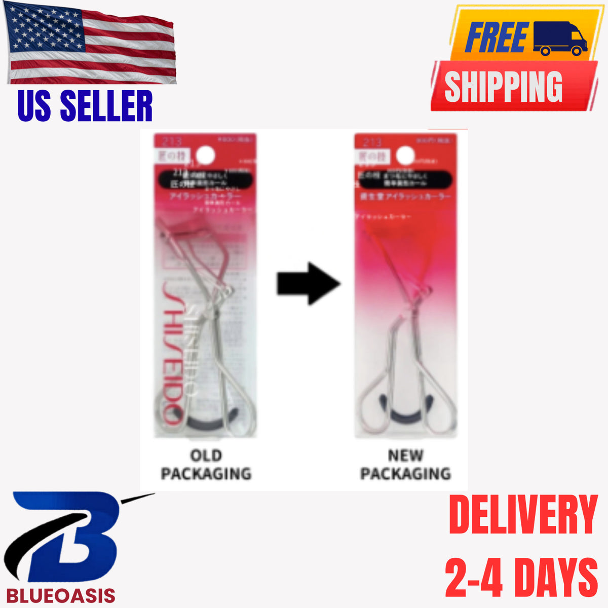 Eyelash Curler with Refill Pad - Stainless Steel Lash Tool Japan