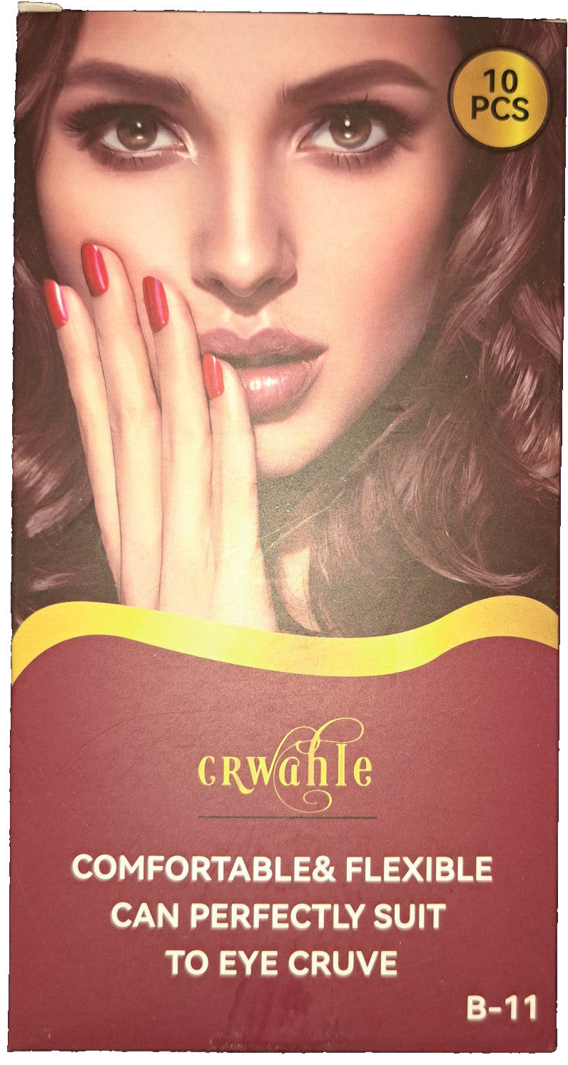 Crwahie Natural Eyelashes - Lot of 5x10 Pairs Reusable Microfiber False Lashes
