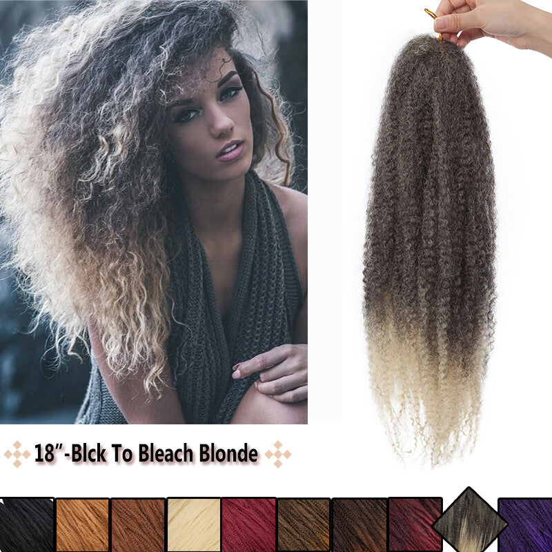 Kinky Afro Hair Extensions Bulk Curly Twist Crochet Braids Natural Puff