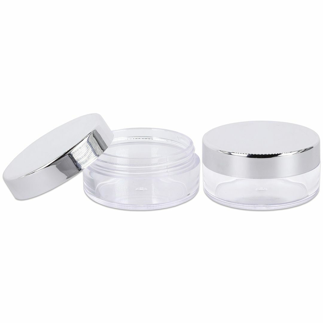 40 Pcs Cosmetic Sample Jars with Silver Lids - 10g/10ml Reusable Container Set