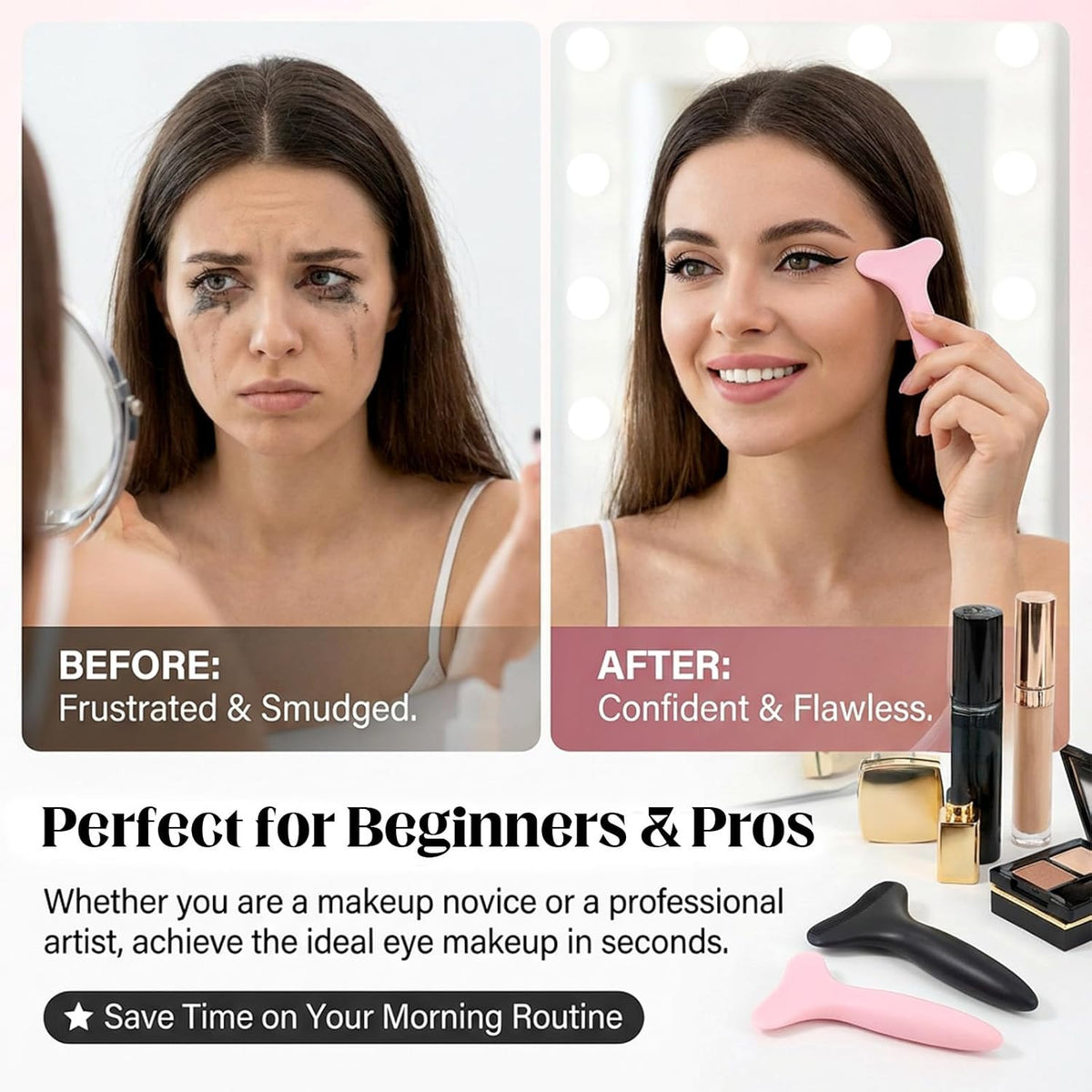 Silicone Mascara Shield 2-Pack - Eyelash Makeup Applicator Guard