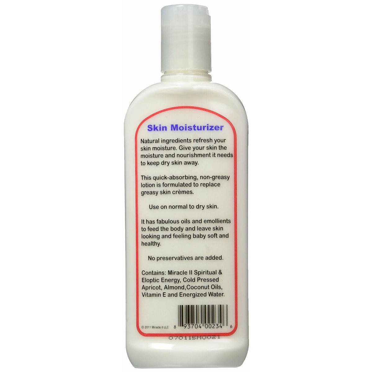 Miracle II 100% Natural Skin Moisturizer 8 Ounce
